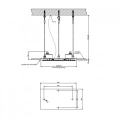 Gessi Mimi Встраиваемая в потолок душевая система 305х505 с функцией Тропический ливень (требуется панель 57006)