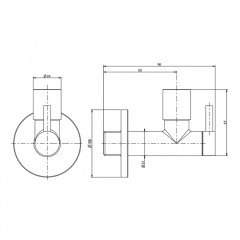 GESSI Запорный кран-фильтр для подвода воды к смесителю, круглый, цвет Gold CCP