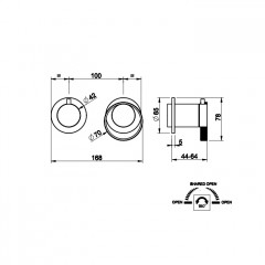Gessi Anello Встраиваемый однорычажный смеситель на 2 выхода с перекл. (внешние части), цвет: хром