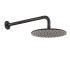 GESSI INCISO Душевая головка настенная, шарнирная на 1/2", 300мм, цвет: brushed black metal pvd