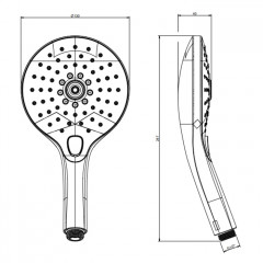 GESSI Ручной душ, 3 режима, цвет хром