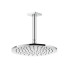 GESSI Rilievo Потолочная душевая головка шарнирная на 1/2", 250мм, длина изгот. под заказ (105 - 1855мм), цвет: хром