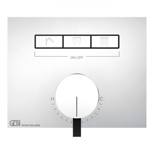 Gessi Hi-Fi Смеситель для душа, с включением до 3 источников одновременно (внешняя часть), цвет: хром