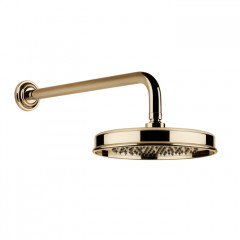 GESSI VENTI20 Верхний душ 200 мм., с настенным держателем 389 мм., цвет Warm Bronze PVD