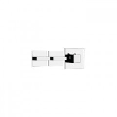 Gessi Rettangolo Встраиваемый термостат, подключение на 3/4", с 2мя независимыми выходами(внешние части), цвет: хром