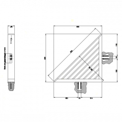 Gessi Rettangolo Полочка-решетка угловая для ванны или душа, цвет: хром