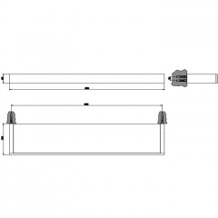 GESSI INVERSO ACCESSORIES Настенная полка 60 см, цвет: Brass Brushed PVD