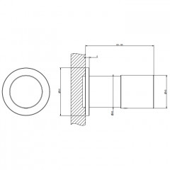 GESSI HABITO UNITO Смеситель настенный встраиваемый, однорычажный, внешняя часть, цвет Brass Brushed PVD