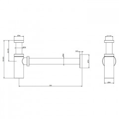 GESSI Сифон для раковины, круглый, цвет Brushed Brass PVD