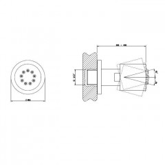Gessi Body Jets Поворотная боковая форсунка, цвет: хром