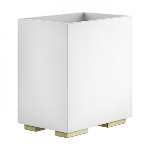 GESSI INVERSO ACCESSORIES Корзина для мусора белая, цвет: Brass Brushed PVD