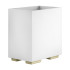 GESSI INVERSO ACCESSORIES Корзина для мусора белая, цвет: Brass Brushed PVD
