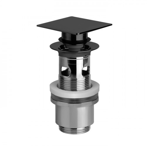Gessi Автоматический донный клапан"Stop&Go" для раковины c переливом, цвет Black Metal Brushed PVD