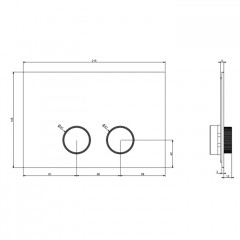 Gessi Ingranaggio Клавиши смыва Tece (TeceProfil, TeceBox)., цвет Finox Brushed Nickel