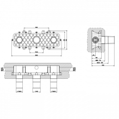 Gessi Внутренняя часть встраиваемого двухвентильного смесителя