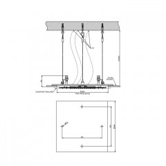 GESSI INCISO Душевая головка настенная, шарнирная на 1/2", 300мм, цвет: brushed black metal pvd
