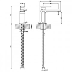 Gessi Eleganza Смеситель для раковины на 1 отверстие, без донного клапана, цвет: хром