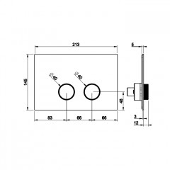 Gessi Anello Клавиши смыва SANIT., цвет: хром