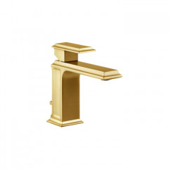 Gessi Eleganza Смеситель для раковины на 1 отверстие с донным клапаном, цвет: шлифованное золото