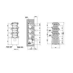 Gessi Rettangolo Встраиваемый термостат, подключение на 3/4", с 3мя независимыми выходами(внешние части), цвет: черный