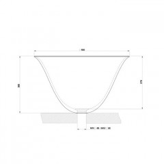 Gessi Goccia Раковина накладная керамическая 50см, h=30см, цвет: платина