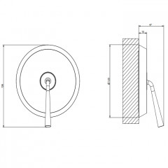 Gessi Cono Встраиваемый однорычажный смеситель на 1 выход, цвет: хром