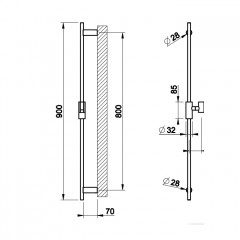 Gessi Ingranaggio Штанга для душа, цвет: хром