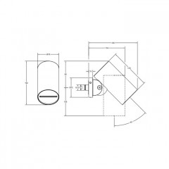 Gessi Spotwater Душевая головка для настенного крепления, с регулируемым углом наклона. ВОДОПАД., цвет: хром