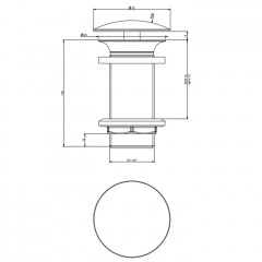 Gessi Донный клапан свободного слива для раковины без перелива, цвет: Finox Brushed Nickel