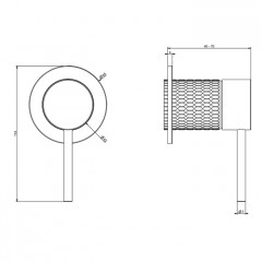 GESSI 316 Встраиваемый смеситель на 1/2" на 1 источник (внешняя часть), цвет: Black XL