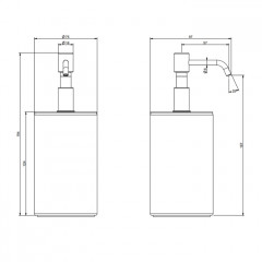 GESSI Rilievo Дозатор для жидкого мыла настольный, цвет: черный/nero XL