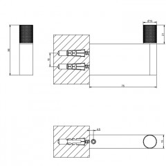 GESSI HABITO DIAMANTATO Крючок, цвет хром