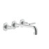 GESSI INCISO Встраиваемый смеситель для раковины на 3 отверстия с изливом 210-190мм (внешние части), цвет: хром