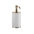 GESSI VENTI20 Дозатор для жидкого мыла настольный, цвет белый, фурнитура Warm Bronze PVD