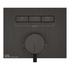 Gessi Hi-Fi Смеситель для душа, с включением до 3 источников одновременно (внешняя часть), цвет: Black Metal Brushed PVD