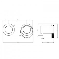 GESSI ANELLO Смеситель встраиваемый, однорычажный, с переключателем на 2 положения, внешняя часть, цвет Finox Brushed Nickel