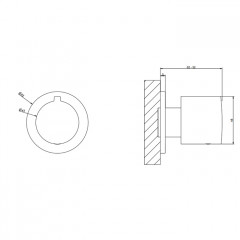 Gessi Emporio Emporio shower Внешние части для настенного переключателя, цвет: Chrome