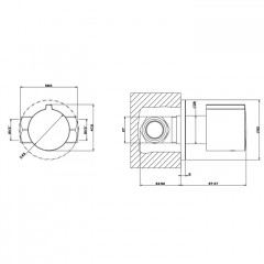 Gessi Emporio Emporio shower Внешняя часть для запорного вентиля, цвет: Finox Brushed Nickel