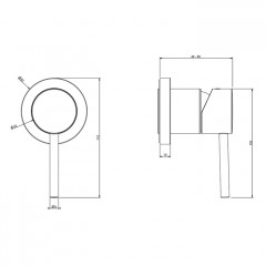 Gessi Emporio Via tortona Внешние части для настенного смесителя на 1 позицию, цвет: Finox Brushed Nickel