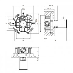 Gessi Emporio Via manzoni Встраиваемая часть для однорычажного смесителя, цвет: Chrome