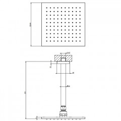 Gessi Emporio Emporio shower Душевая головка потолочная, поворотная с шарниром, с защитой от известкового налёта, цвет: Chrome