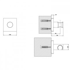 Gessi Emporio Emporio shower Держатель неподвижный для душевой лейки, цвет: Finox Brushed Nickel