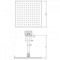 Gessi Emporio Emporio shower Душевая головка потолочная, поворотная с шарниром, с защитой от известкового налёта, цвет: Chrome