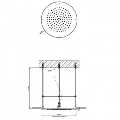 Gessi Emporio Emporio shower Душевая головка TONDO для потолочного крепления. 350 мм, цвет: Mirror Steel