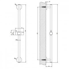 Gessi Emporio Emporio shower Штанга для душа, цвет: Black XL