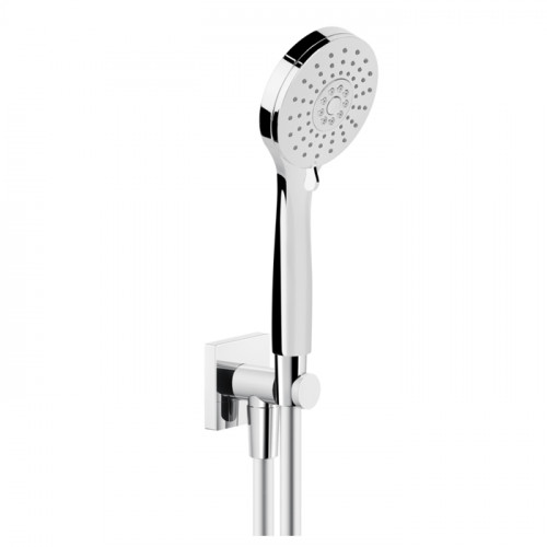 Gessi Emporio Emporio shower Душевой комплект: вывод воды, держатель, шланг 1,50 м и 3-позиционная душевая лейка с защитой от изв. налёта, цвет: Chro