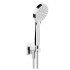 Gessi Emporio Emporio shower Душевой комплект: вывод воды, держатель, шланг 1,50 м и 3-позиционная душевая лейка с защитой от изв. налёта, цвет: Chro