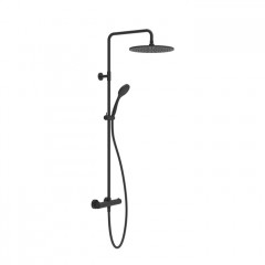 Gessi Emporio Emporio shower Настенный смеситель-термостат, душевая головка, переключатель, штанга, шланг, душ, цвет: Black XL