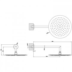 Gessi Emporio Emporio shower Душевая головка для настенного крепления, поворотная, с защитой от известкового налёта, цвет: Mirror Steel