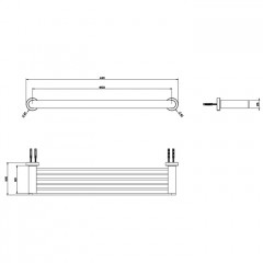 Gessi Emporio accessories Настенная полка 45 см, цвет: Chrome